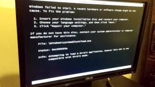 Windows failed to start Attempting to load a 64bit application [upl. by Nywg125]