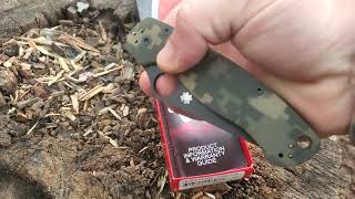 Spyderco paramilitary 2 cpm s45vn dlc wcamouflage g10 [upl. by Matthias58]