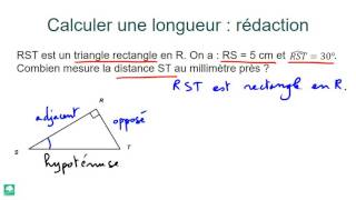 09 trigonometrie methode calcul longueur [upl. by Driscoll]