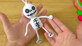 ¡Muy Divertido 😁 ☠️ Mini Esqueleto a Crochet ☠️ 😁 [upl. by Aicnarf150]