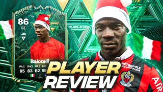 86 WINTER WILDCARD BALOTELLI SBC PLAYER REVIEW  FC 24 Ultimate Team [upl. by Llenil]