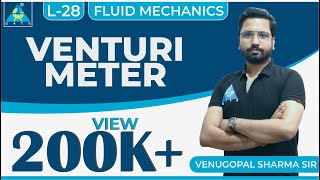 Fluid Mechanics  Module 4  Venturi Meter Lecture 28 [upl. by Clymer643]