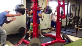 Casey Sumner 700x3 RAW squat STRONG Gym [upl. by Agace675]