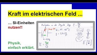 Elektrisches Feld Punktladung Plattenkondensator Auslenkung SIEinheiten nutzen [upl. by Nogem]