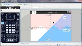 Gráficos de inequações com a calculadora TINspire CX [upl. by Wang]