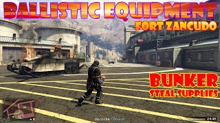 Ballistic Equipment Fort Zancudo  CoOp Bunker Steal Supplies Mission  Gunrunning  GTA Online [upl. by Solomon]