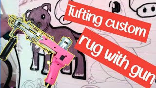 How to make a custom rug  rug tufting for beginners rug maker [upl. by Ramo]