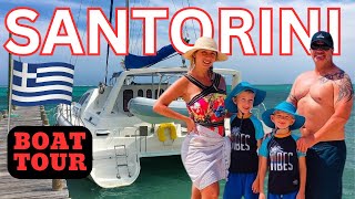 SANTORINI Greece BEST DAY on THIS Island Boat Tour  VOLCANO Hot Springs Adventure  VLOG [upl. by Ardnama]