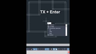 Tx command in autocad tutorial yazanhayani [upl. by Koslo363]