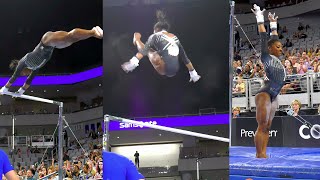 Simone Biles Slow Motion Uneven Bars Xfinity 2024 Championships Senior Women Session 2 Day 1 [upl. by Tanberg]