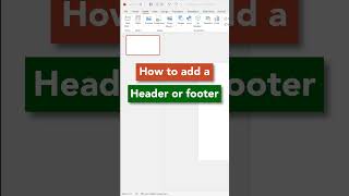 HOW TO ADD A HEADER AND FOOTER IN POWERPOINT shorts [upl. by Atteselrahc482]