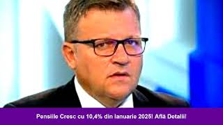 Pensiile cresc cu 104 din 2025 IndexarePensie Inflație [upl. by Arraes]