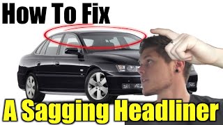 HOW To Repair a SAGGING HEADLINER ROOF LINING REPLACEMENT [upl. by Ecnaralc710]