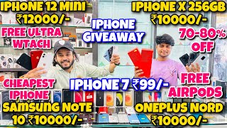 iPhone 7 FREE IPhone X 256GB ₹10000Oneplus Nord ₹10000iPhone 12 ₹22000 iPhone 12Mini ₹12000 [upl. by Llekcor769]