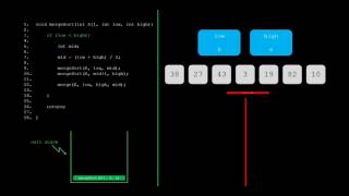 mergeSort A Graphical Recursive C Explanation [upl. by Yeung]