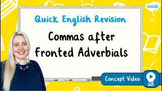 How Do You Use Commas after a Fronted Adverbial  KS2 English Concept for Kids [upl. by Earaj]