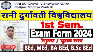 RDVV 1st Sem Exam Form 202324  RDVV BEd MEd BA BEd BSc BEd Exam Form 1st Sem  RDVV Exam Form [upl. by Erdnaek]