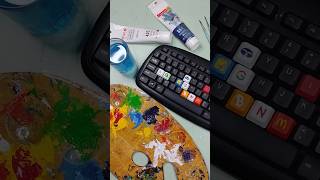 customising keyboard part 8 art acrylic drawing acrylicpaint acrylicpainting artist painting [upl. by Hyrup]