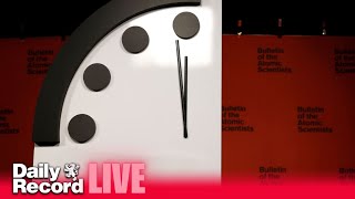 LIVE  Doomsday Clock announcement as the Bulletin of the Atomic Scientists give latest update [upl. by Lanford]