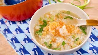 Thai Breakfast Rice Soup Recipe quotKao Tomquot  Thai Recipes ข้าวต้มกุ้ง [upl. by Aelegna808]