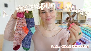 A Homespun House 🧶 Knitting Podcast 🧦Scrappy Socks and Blankets💕✨ [upl. by Alister]