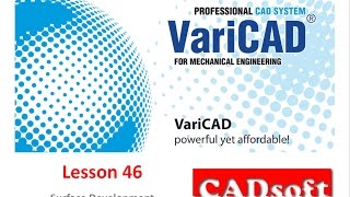 Lesson 4649 of VariCAD 2014 English  Surface Development [upl. by Ellertnom283]