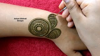 Stylish EID 2020 Special Arabic Mehndi Design  Easy Mehndi Design for Hand  Arham Mehndi Designs [upl. by Emarej114]