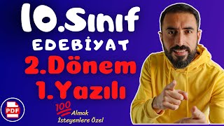 10Sınıf Edebiyat 2Dönem 1Yazılı Soruları 💯 10 Edebiyat Sınava Hazırlık Çalışması [upl. by Kenwrick]