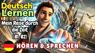 Mein Reise durch die Zeit B1B2  Deutsch Lernen  Hören amp Sprechen  Geschichte amp Wortschatz [upl. by Rabush]