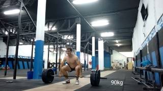 75kg snatch amp 100kg clean and jerk 05062015 [upl. by Llewkcor753]