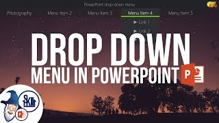 How to Drop Down Menu in PowerPoint updated [upl. by Ruella]