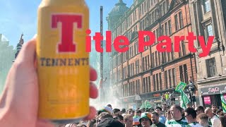 CELTIC FANS TITLE PARTY AT TRONGATE [upl. by Rozanna187]