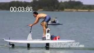 Waterbike Hydrofoil 100m Sprint in 1411s [upl. by Aeslehc688]