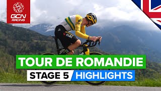 Final GC Comes Down To Tough Uphill TT  Tour De Romandie 2022 Stage 5 Highlights [upl. by Eisle]