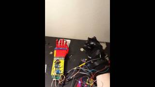 Crude bionic  robotic hand that mirrors hand in glove Arduino w code [upl. by Izabel]