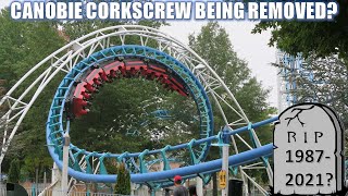 Canobie Corkscrew Being Removed  Review and Analysis for the Arrow Looper at Canobie Lake Park [upl. by Matlick]