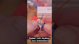 EASIEST CAT6 JACK WIRING INSTALL homenetwork cat6cable ethernetcable cat6 [upl. by Tammi195]