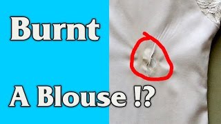 How to Repair Ironing Burn Hole on a Blouse [upl. by Akimed]