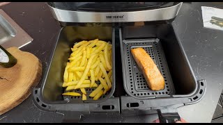 Emerio Dubbele smartfryer van de Action review [upl. by Olrac]