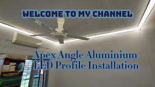 Apex Angle Aluminium LED Profile  Aluminium LED Profile Without Plaster Ceiling  Modern LED Light [upl. by Ydorb]