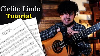 Cielito lindo en guitarra sola  Tutorial [upl. by Airoled842]