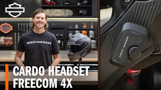 HarleyDavidson Cardo Freecom 4x Bluetooth Headset Overview [upl. by Levenson]