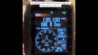 Yaesu FTA850L Scanning with AlphaNumeric Tag on Frequency Lockon [upl. by Osnofledi]