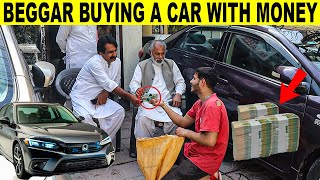 Beggar Buying a Car with Money  Rich Beggar SmartiesPrankTV [upl. by Ennairoc]