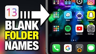 How To Make Blank Folder Names On iOS 13 iPhone  iPad  iPod Touch [upl. by Gnahc]