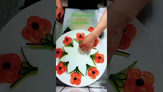 Tomato diye plate decoration ideas shorts decoration [upl. by Laughton621]