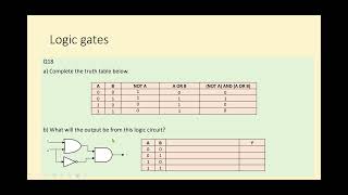 Q18 KS3 Computer Science  LOGIC GATES [upl. by Dearr]