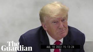 Donald Trump repeatedly pleads the fifth in fraud deposition video [upl. by Etteluap]