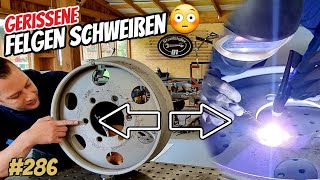 Gerissene Felge Schweißen 🤯  NICHT Legal  aber offen erklärt  UNIMOG Pritsche  vlog 286 [upl. by Schofield]