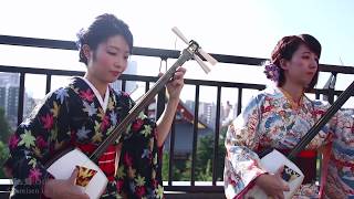 Shamisen Girls KiampKi  Tsugaru Jongara Bushi [upl. by Chappelka434]